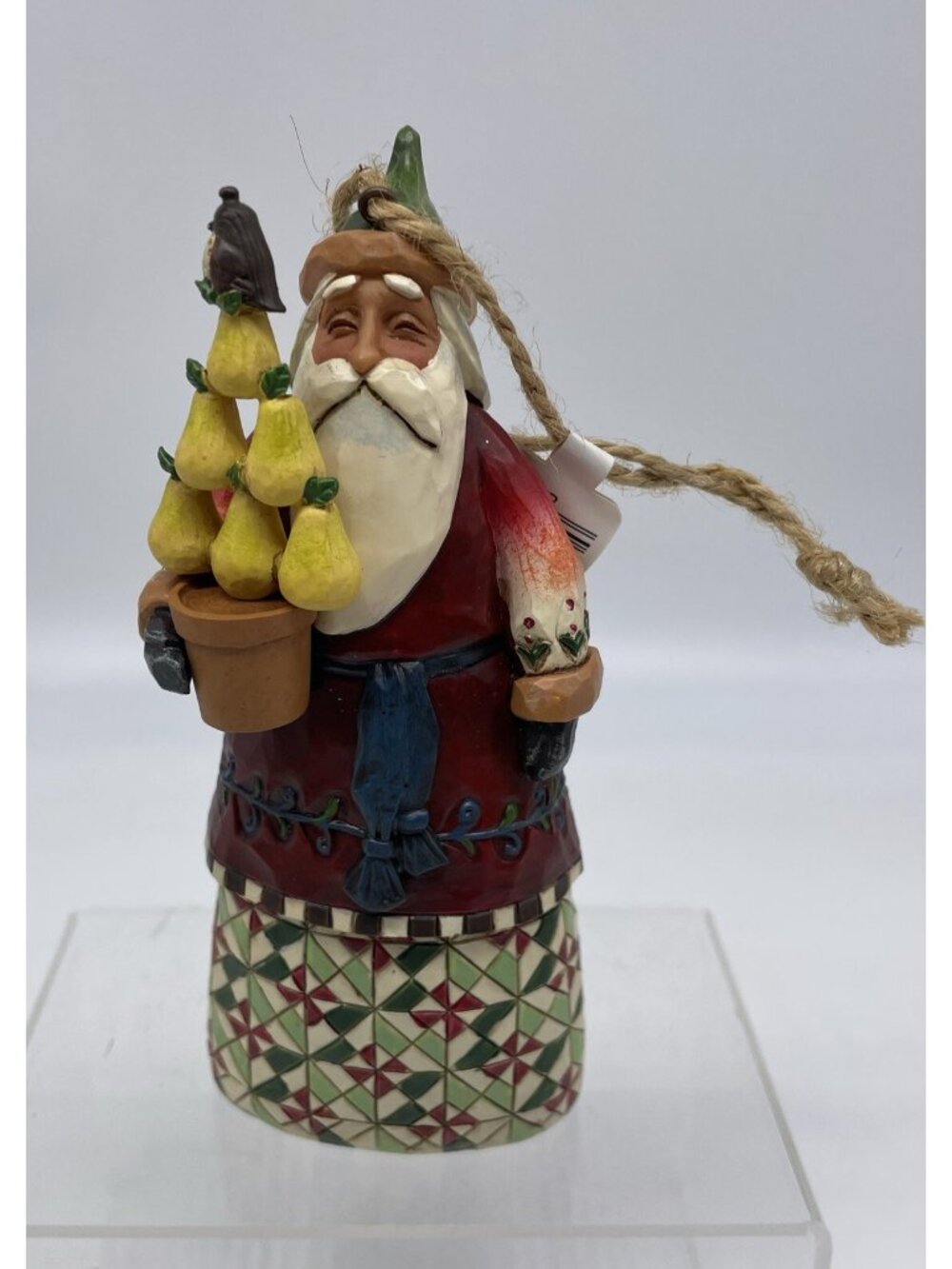 2010 JIM SHORE Santa & A Partridge in a Pear Tree Hanging Ornament Heartwood Crk